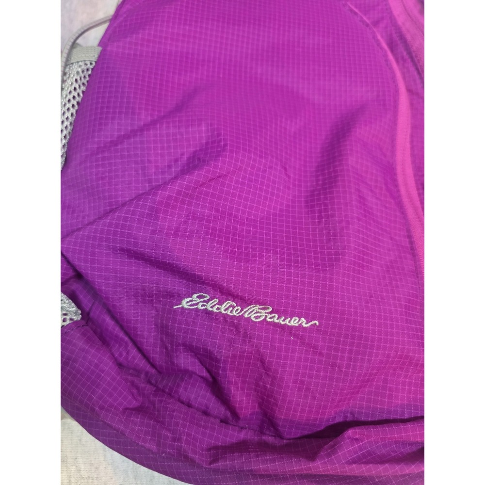 Eddie Bauer RipStop shoulder sling crossbody backpack bag Purple Walk Hike - Picture 2 of 5